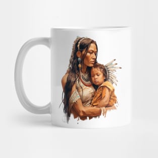 Native American Mother & Son Mug